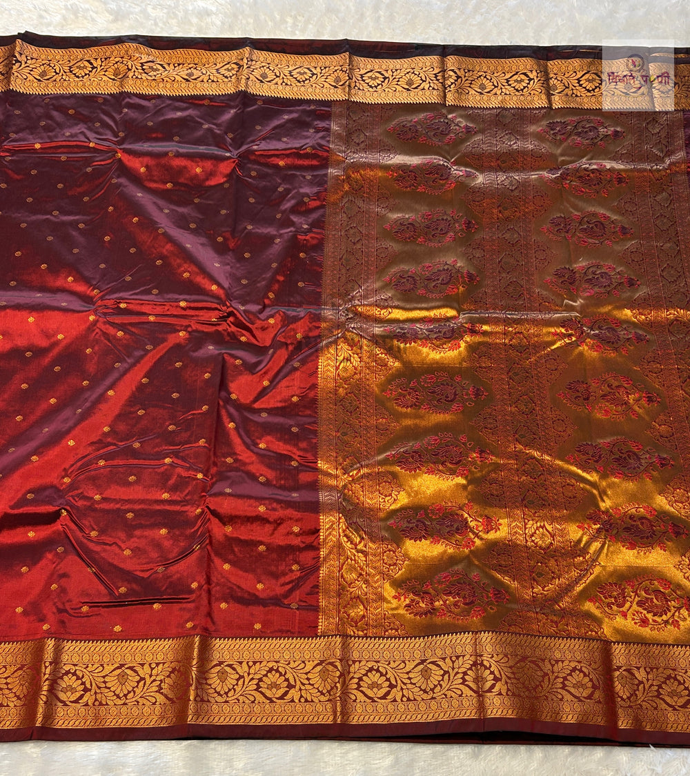 Kanjivaram Soft Silk Saree - Maroon