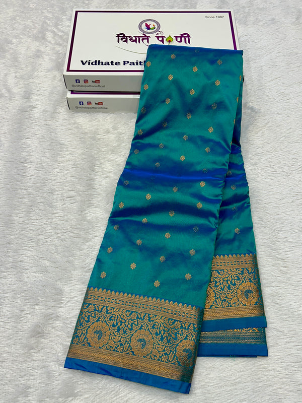 Kanjivaram Soft Silk Saree - Sea Green