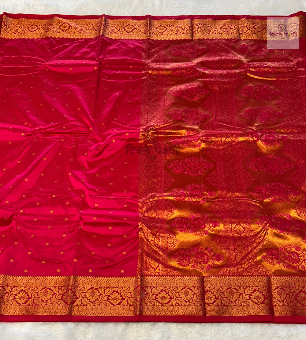 Kanjivaram Soft Silk Saree - Hot Pink