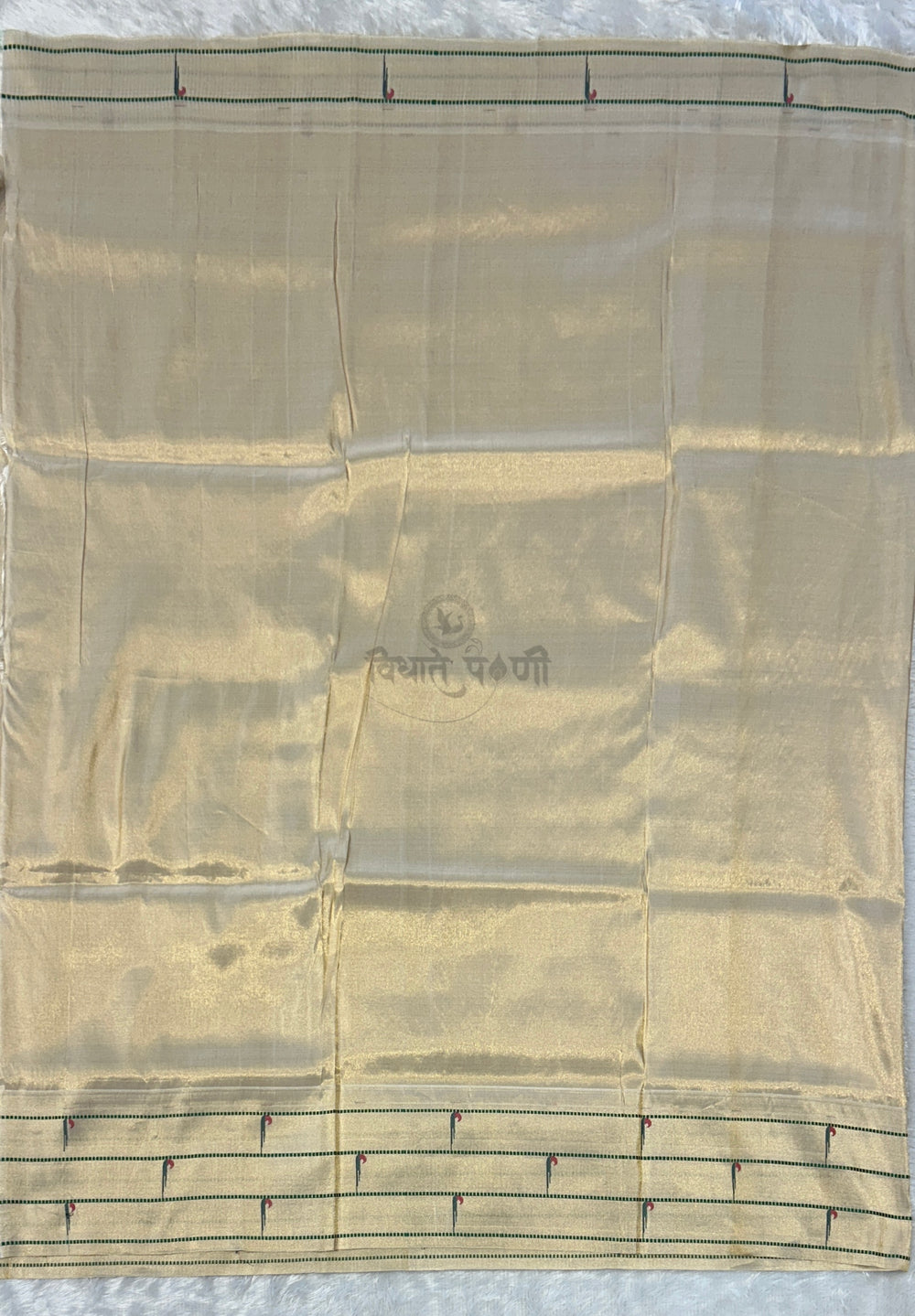Powerloom Pure Silk Munia Paithani Saree – Tissue