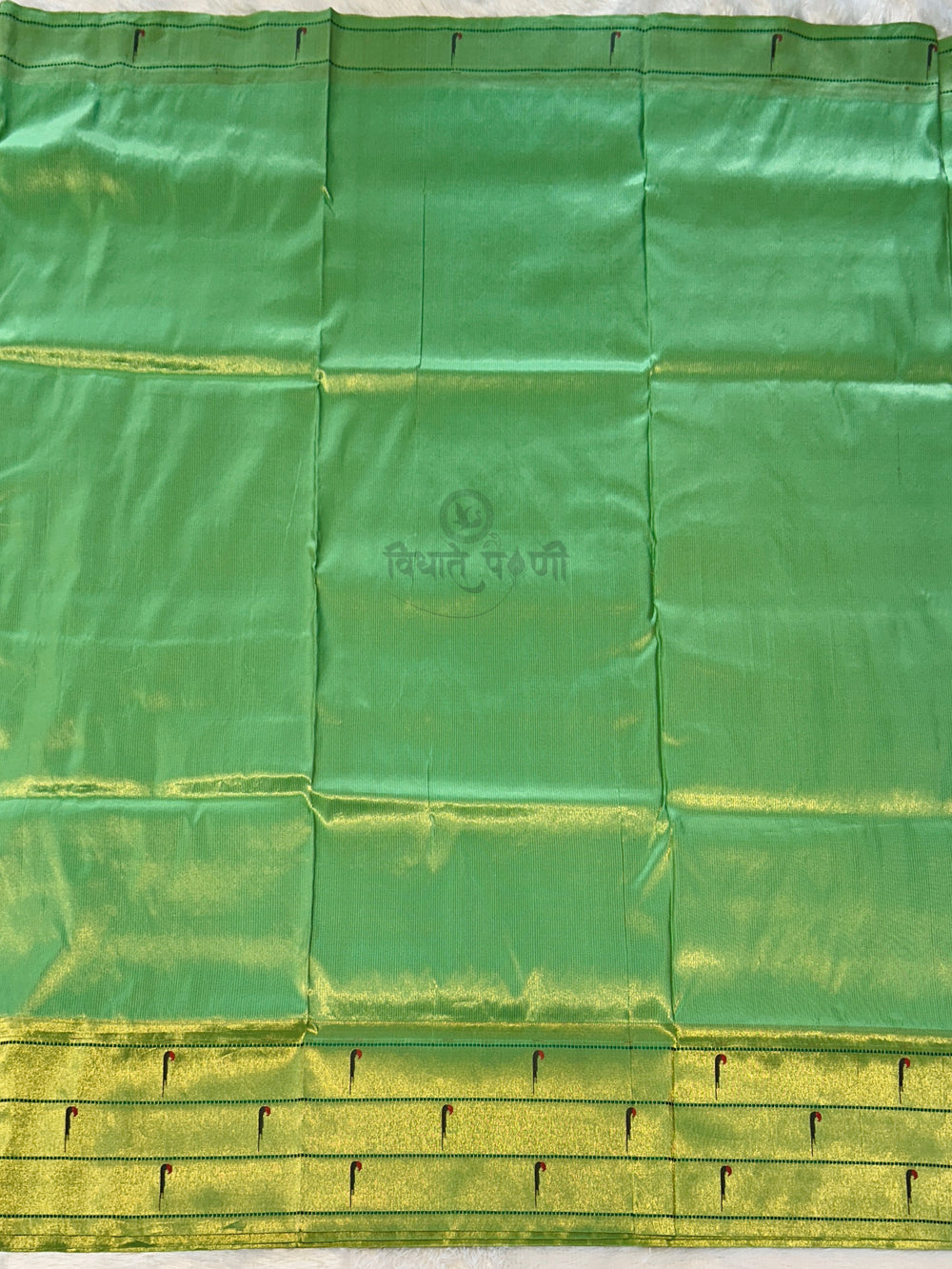Powerloom Pure Silk Munia Paithani Saree – Stripes
