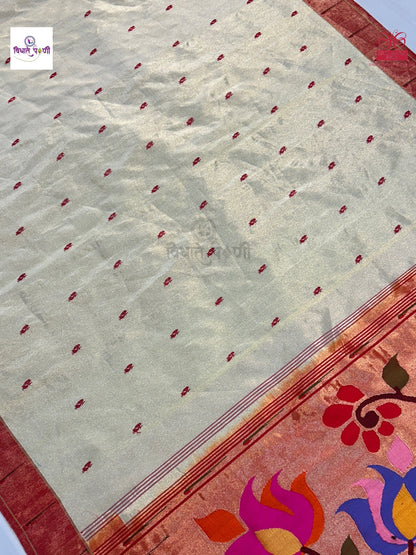 Handloom Pure Tissue Single Munia Paithani Saree