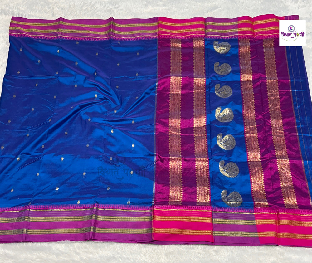 Narayanpeth Single Ply Pure Silk Saree - Ananda