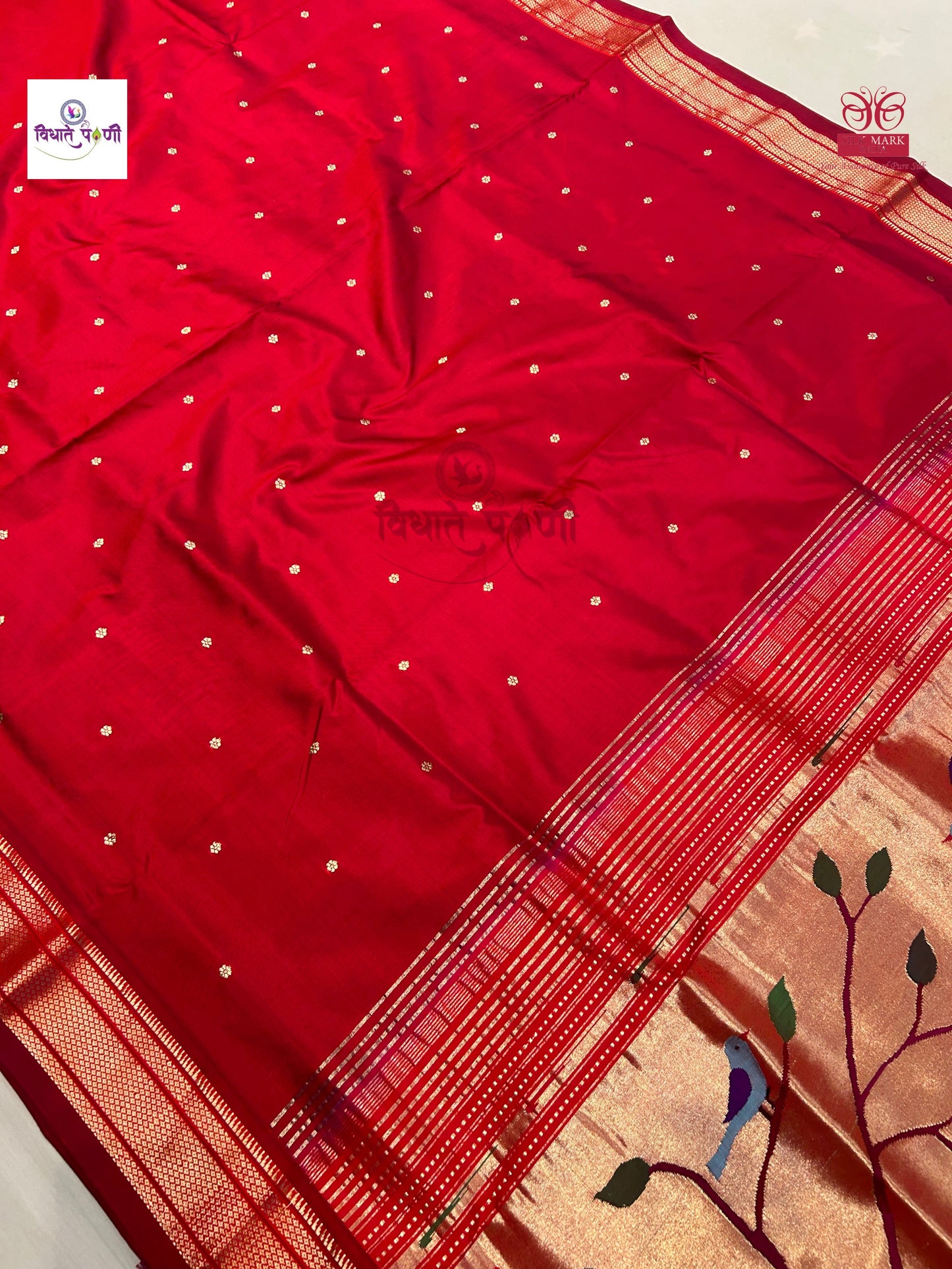 Handloom Pure Silk Paithani Saree- Designer Pallu