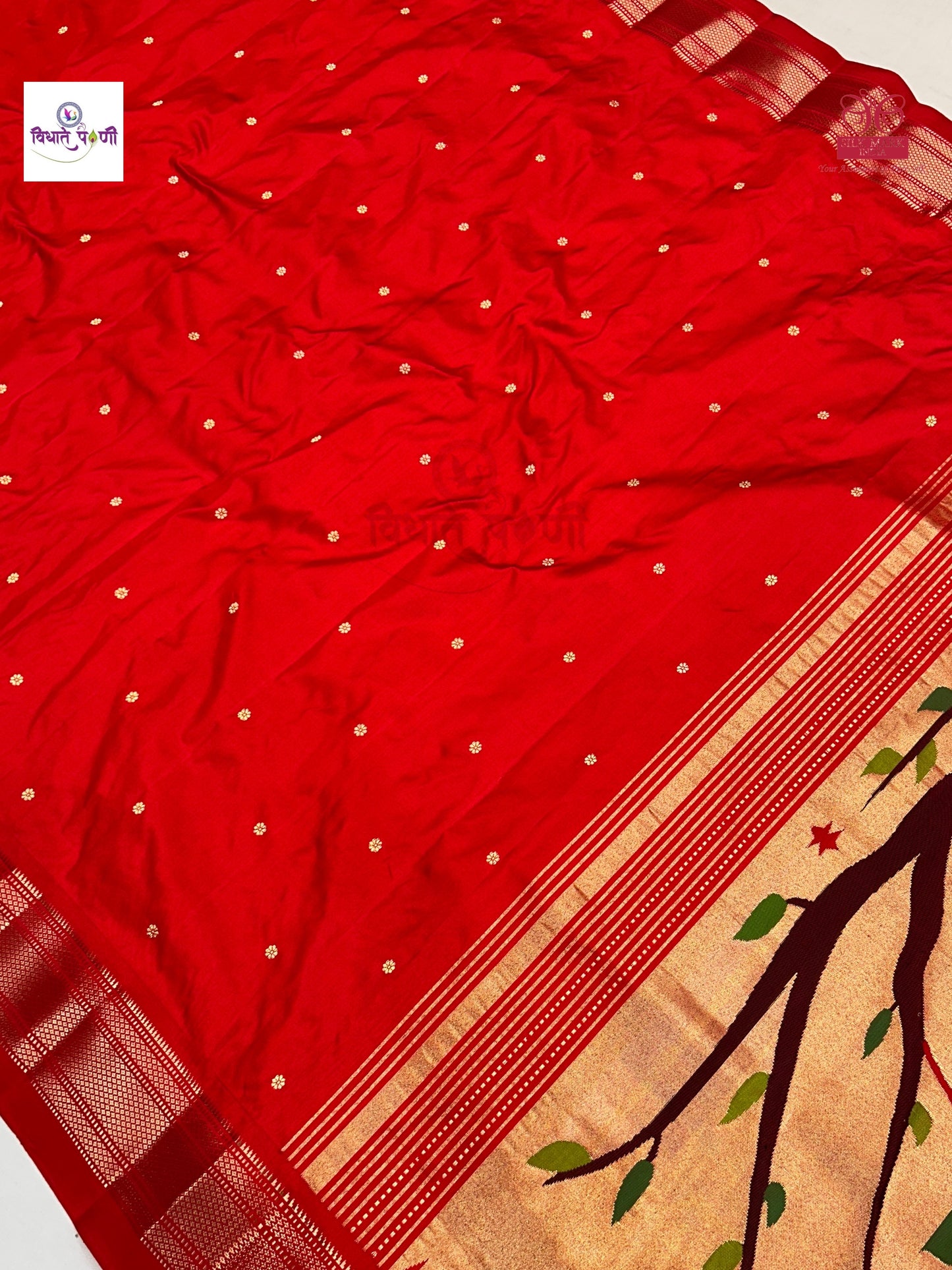 Handloom Pure Silk Paithani Saree- Designer Pallu