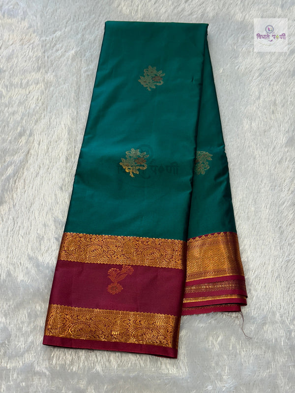 Gadhwal Semi Silk Saree — the full saree — Vidhate Paithani