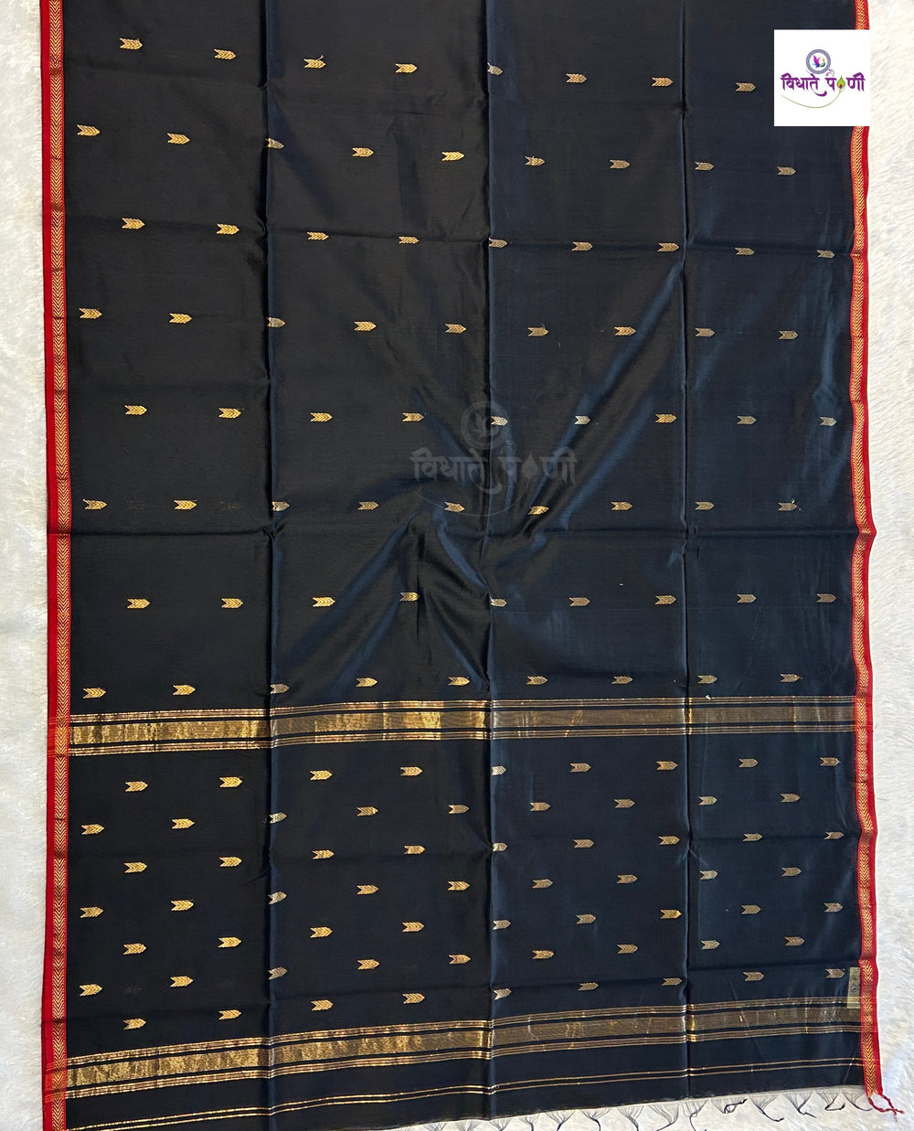 Handloom Pure Silk by Cotton Maheshwari Sarees- Stripes
