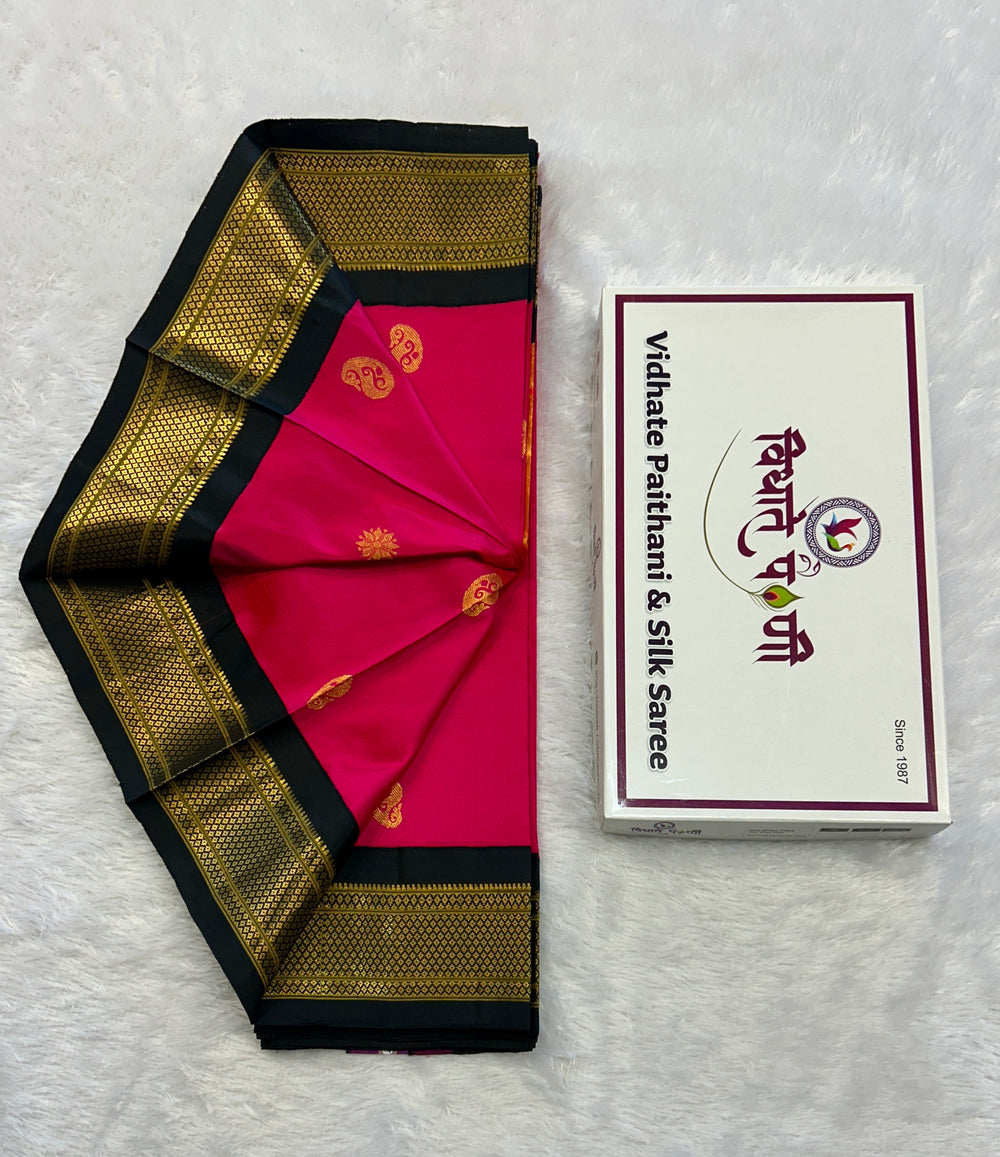 Handloom Pure Silk Maharani Paithani Saree- Rani