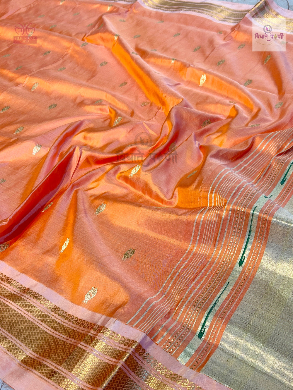Handloom Pure Silk Designer Pallu Paithani Saree