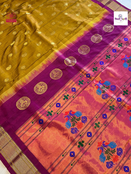 Handloom Pure Silk Maharani Paithani Saree
