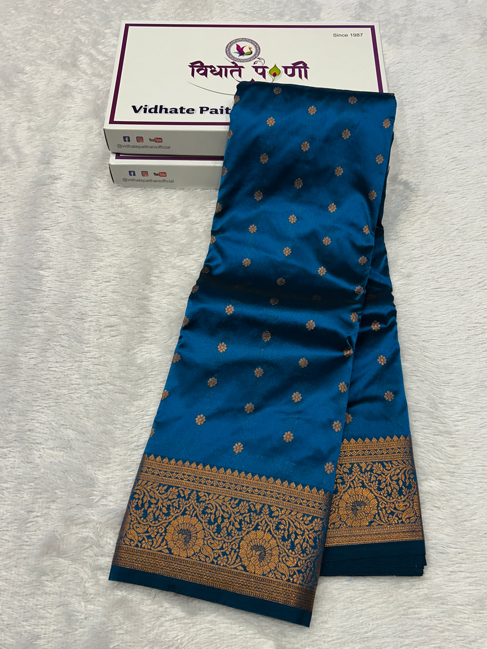 Kanjivaram Soft Silk Saree - Sulphate Blue