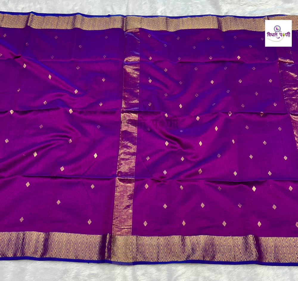 Handloom Pure Silk by Cotton Maheshwari Sarees