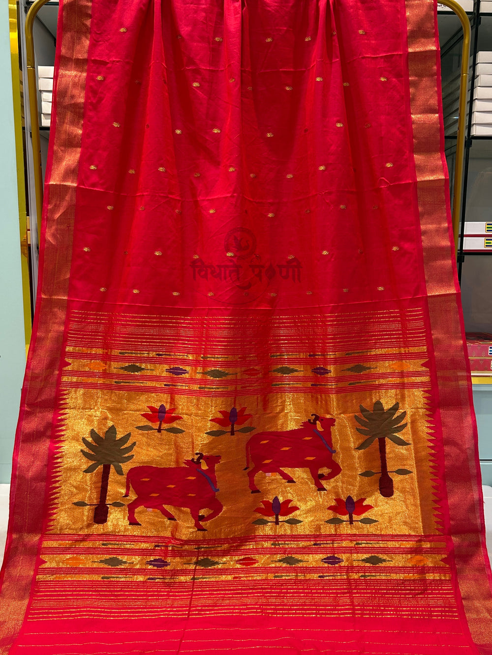 Handloom Pure Cotton Paithani Saree- Pichwai