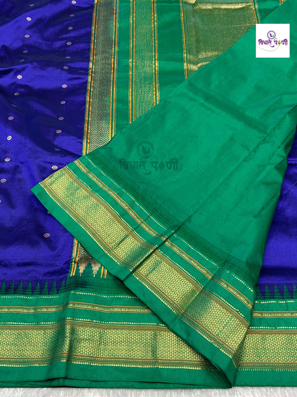 Traditional Pure Silk Irkal Butta Sarees - Blue