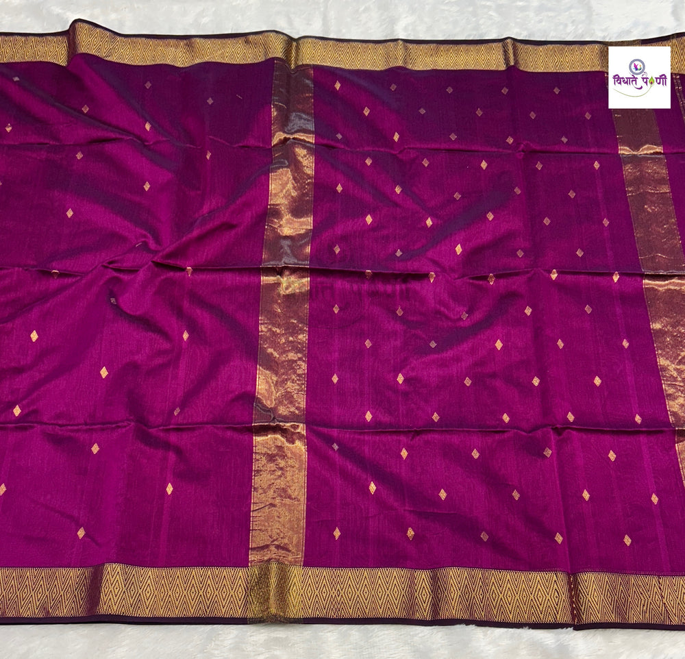 Handloom Pure Silk by Cotton Maheshwari Sarees