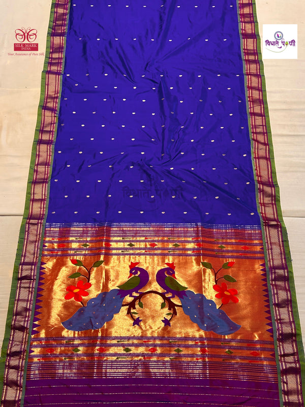 Designer Pallu Paithani Saree - Elegant Peacock