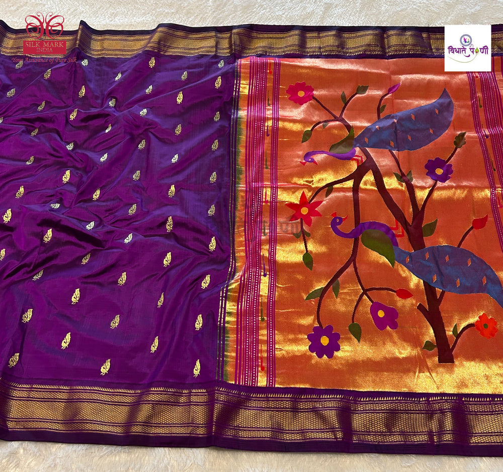 Designer Pallu Paithani Saree - Elegant Peacock