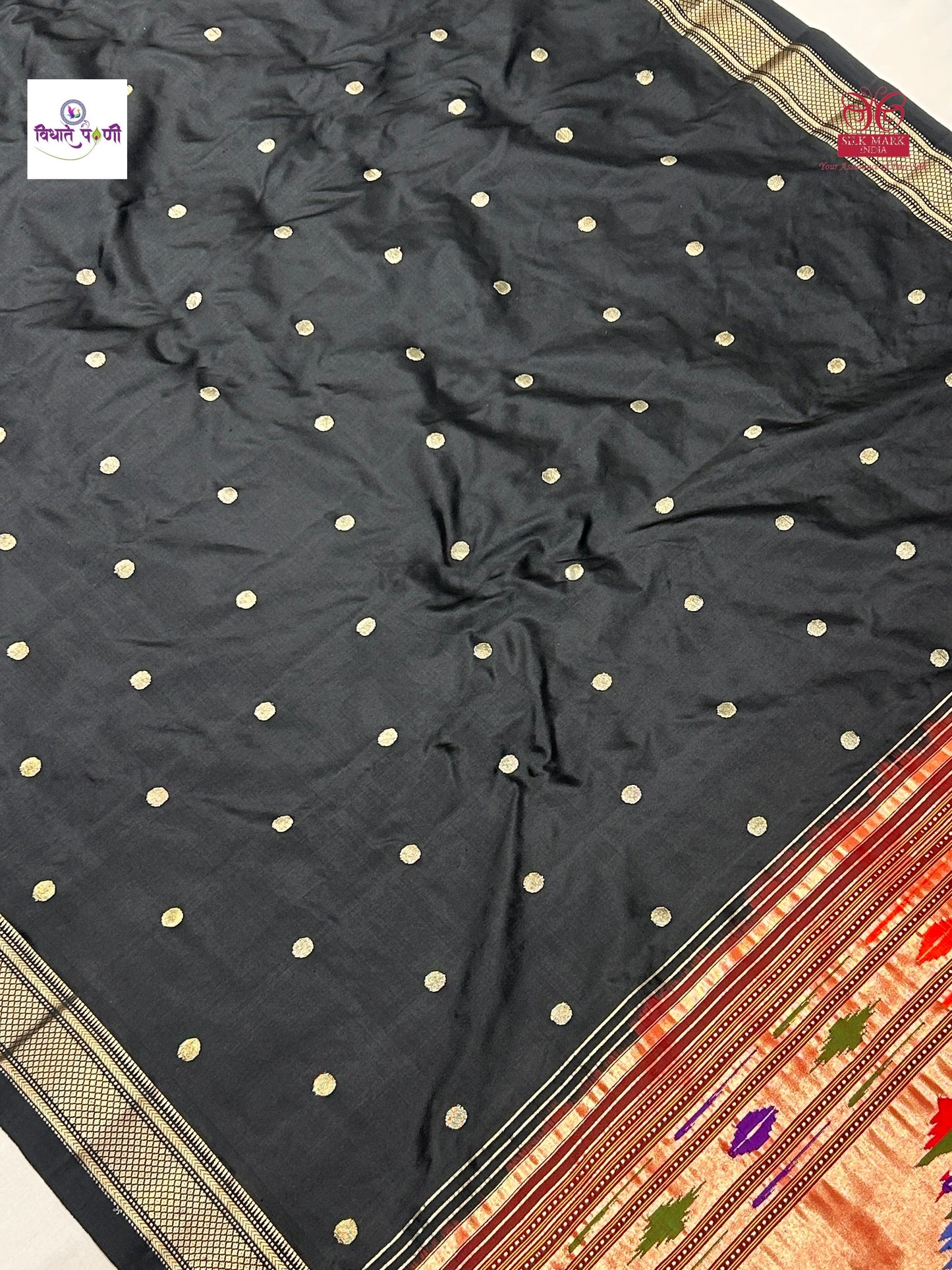 Handloom Pure Silk Double Pallu Paithani Saree