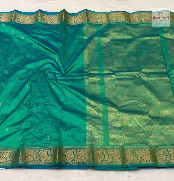 Kanjivaram Pure Silk Saree- Sea Green