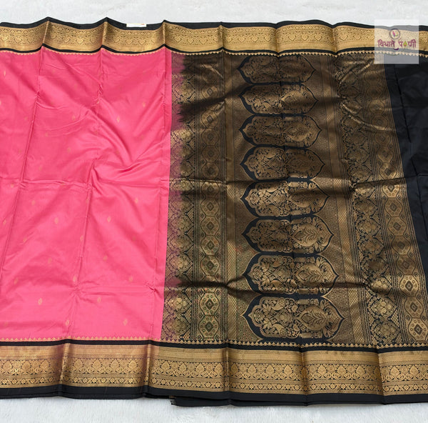 Kanjivaram Pure Silk Saree- Pastel Pink