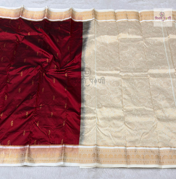 Kanjivaram Pure Silk Saree- Maroon