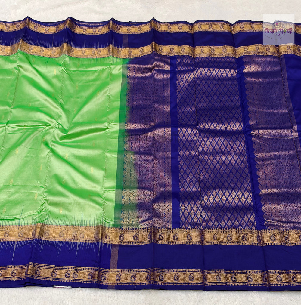 Kanjivaram Pure Silk Saree- Pista Green