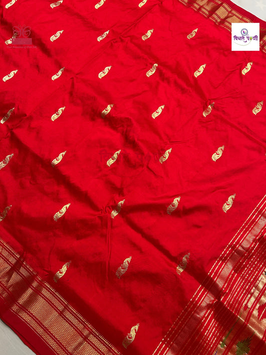 Handloom Pure Silk Paithani Saree- Designer Pallu