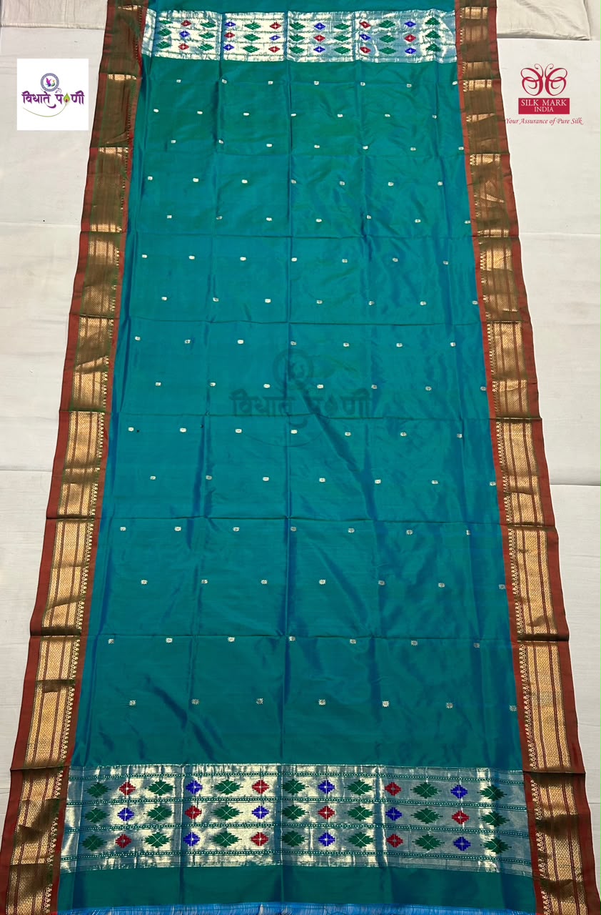 Handloom Pure Silk Paithani Dupatta - 6