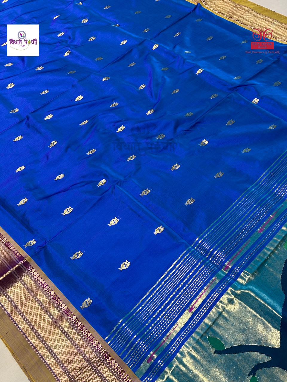 Handloom Pure Silk Paithani Saree - Designer Pallu - 13