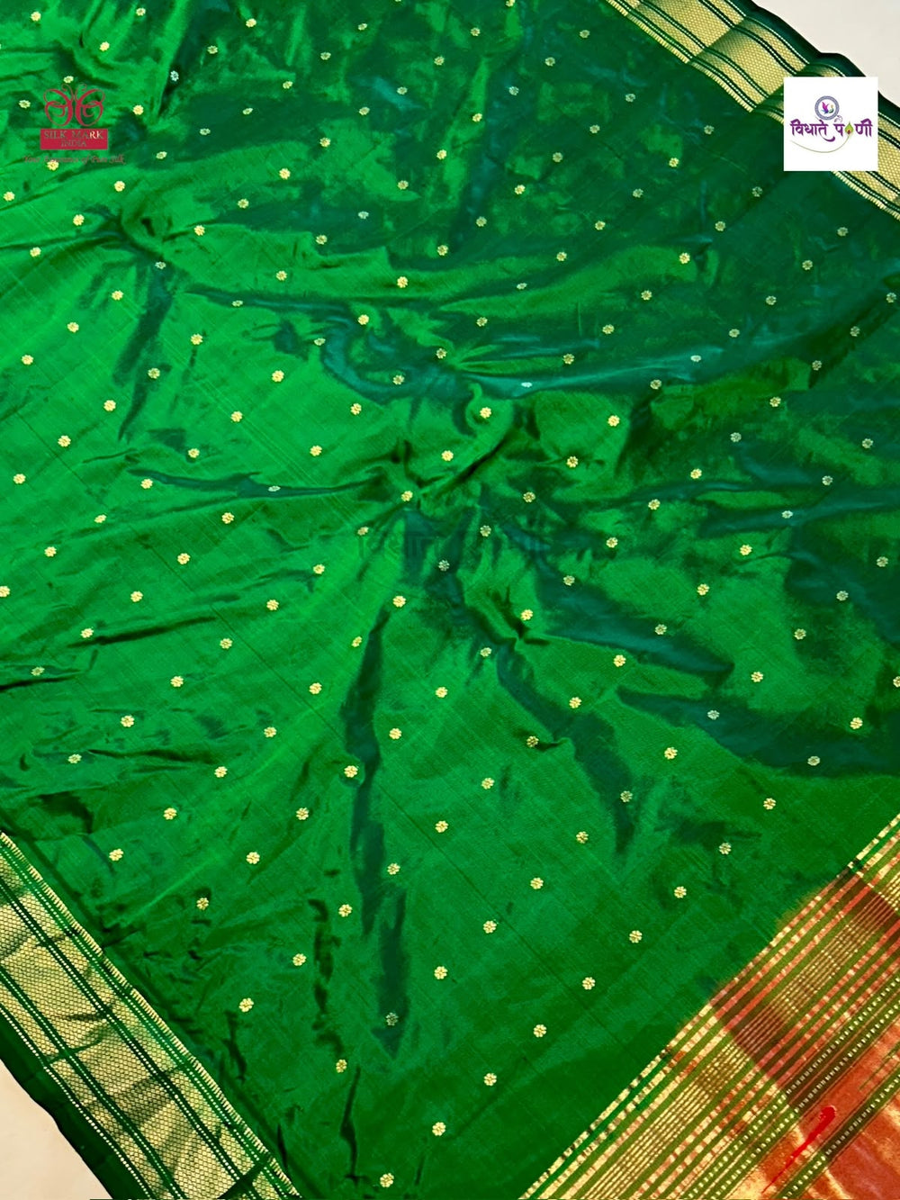 Handloom Pure Silk Paithani Saree - Designer Pallu - 15